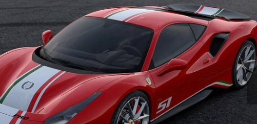 新款Piloti Ferrari 488 Pista有四种颜色主题可供选择