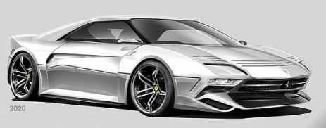 法拉利288 GTO未来派超级跑车造型重塑