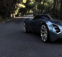 布加迪蝙蝠车概念车看起来像是前置引擎GT