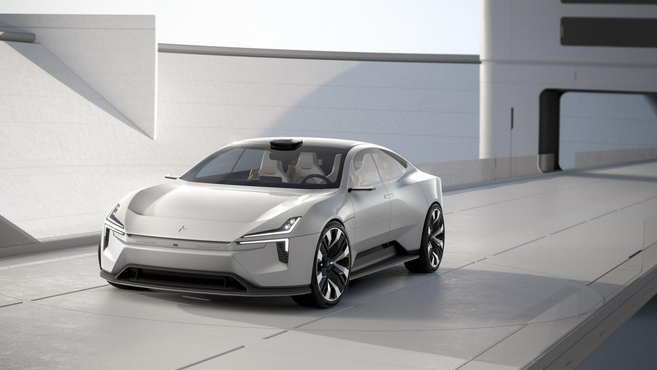 Precept EV Concept展示了Polestar的高度回收的高科技未来