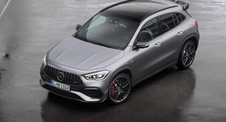 2021Mercedes-AMG GLA 45装满382hp涡轮增压四缸发动机