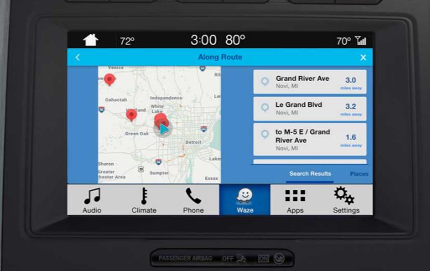 福特和Waze团队将导航应用程序投影到仪表板屏幕上