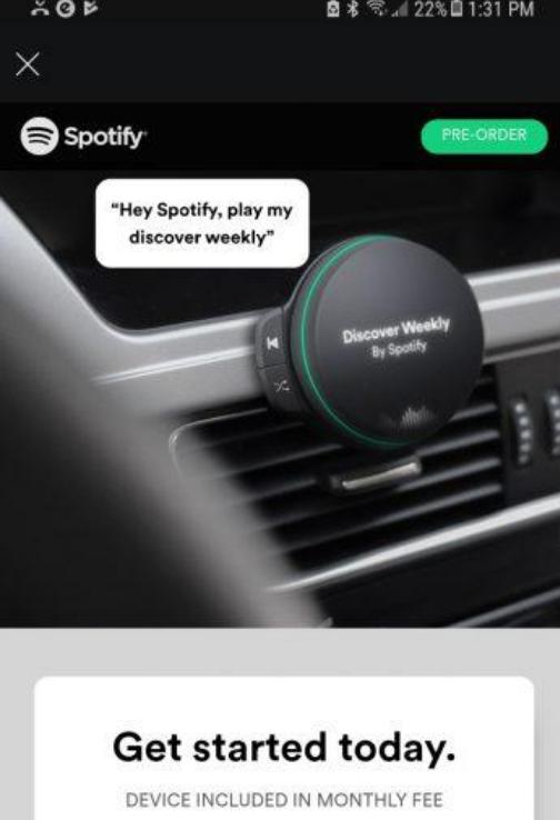 Spotify Car Player泄漏：语音控制的4G音乐流媒体