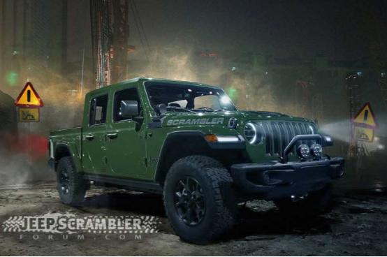 Jeep Scrambler渲染基于内部人员的提示