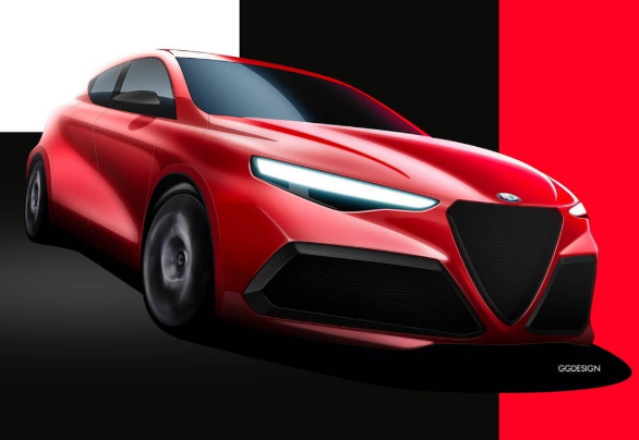 2021年阿尔法·罗密欧·朱利埃塔（Alfa Romeo Giulietta）用Tonale造型渲染