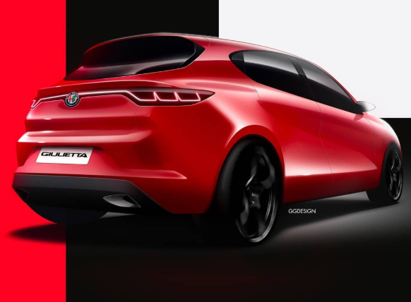 2021年阿尔法·罗密欧·朱利埃塔（Alfa Romeo Giulietta）用Tonale造型渲染