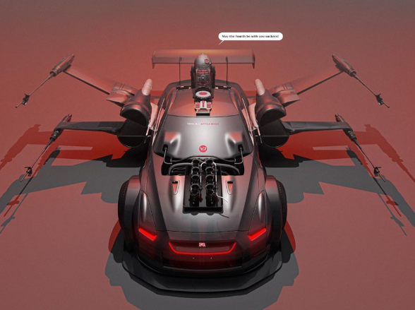 日产GT-R“ X翼战斗机”是我们需要的所有星球大战致敬