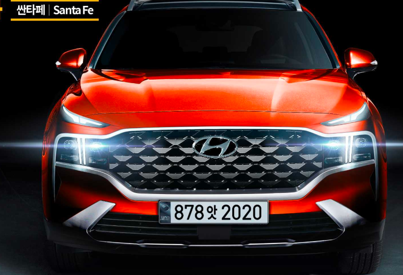2021现代 Santa Fe Refreshed Front渲染图