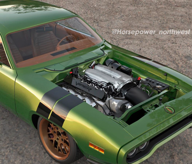 普利茅斯（Plymouth）GTX“ Pro-Touring”展示Viper V10发动机