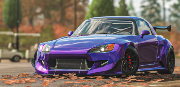 宽体本田S2000搭配Forza的Purple Paint看起来很棒