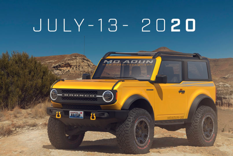 2021年福特Bronco两门车的新渲染图
