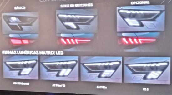 新款奥迪RS3大灯将带有方格图案主题