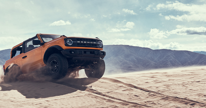 2021年福特Bronco在沙漠越野
