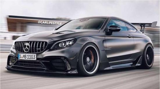 全新梅赛德斯AMG C63 Coupe黑色系列渲染