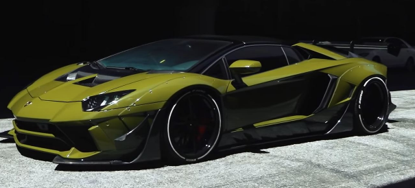 兰博基尼Aventador结合了Liberty Walk宽体套件