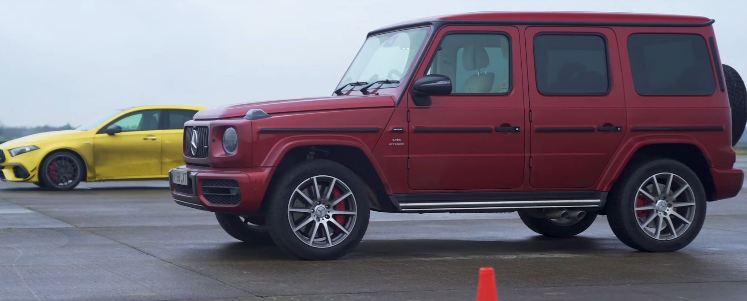 梅赛德斯AMG G63飙车梅赛德斯A45 S