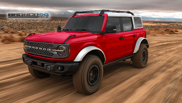 2021年福特Bronco Sasquatch各种颜色的挡泥板