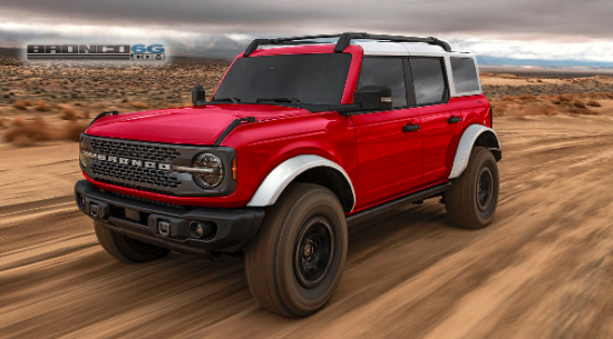 2021年福特Bronco Sasquatch各种颜色的挡泥板