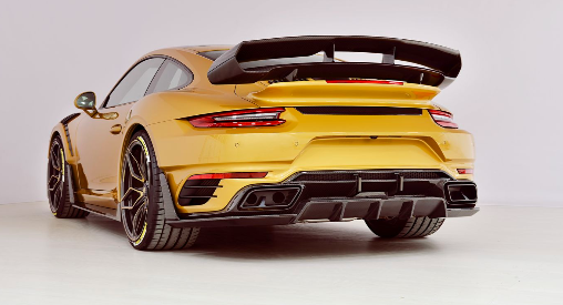 保时捷911 Turbo S“金毒液”是纯俄罗斯碳纤维调校车