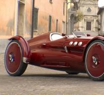 这款1940年代启发的赛车外观经典，但实际上是电动汽车