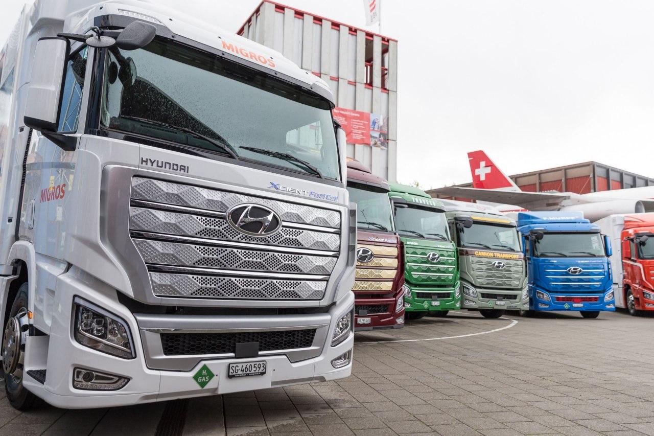 现代Xcient首次亮相，成为全球首款大规模生产的燃料电池电动重型卡车