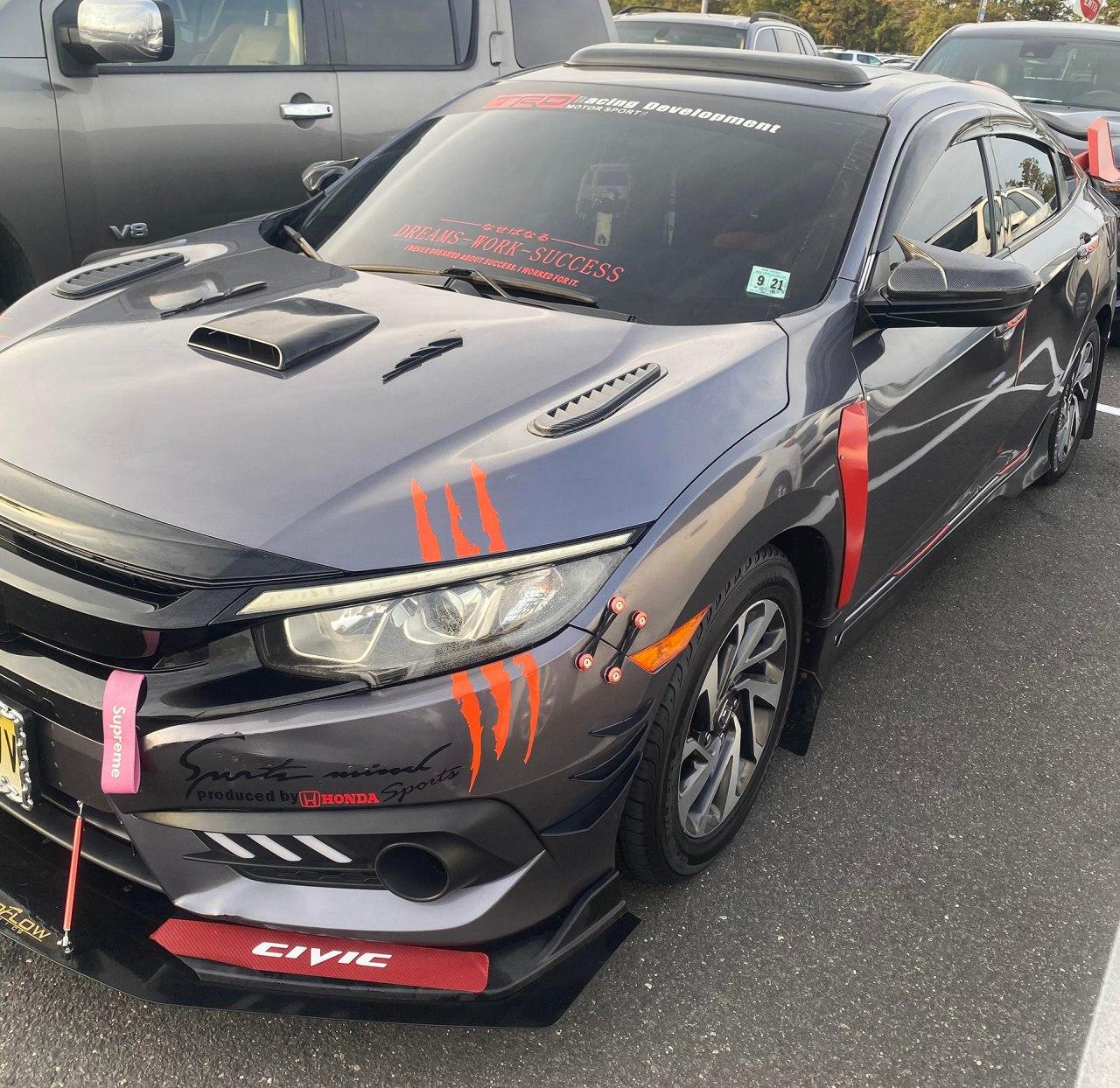 本田思域轎車試圖變得太難成為R型Lookalike