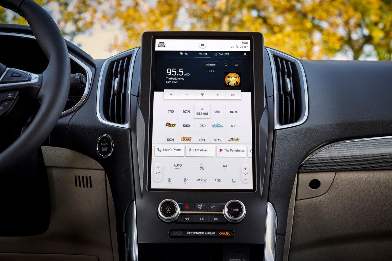 2021年福特Edge获得新的12英寸SYNC 4信息娱乐系统