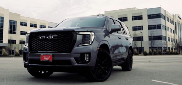 2021 GMC Yukon Denali装饰替换为光泽黑色零件