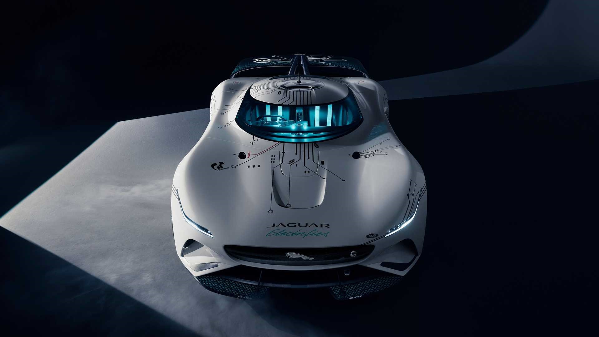 捷豹Vision Gran Turismo SV是具有1,877马力时速255英里/小时的虚拟赛车手