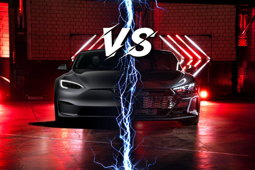 电动超级轿车对比:奥迪RS e-tron GT vs特斯拉Model S格子