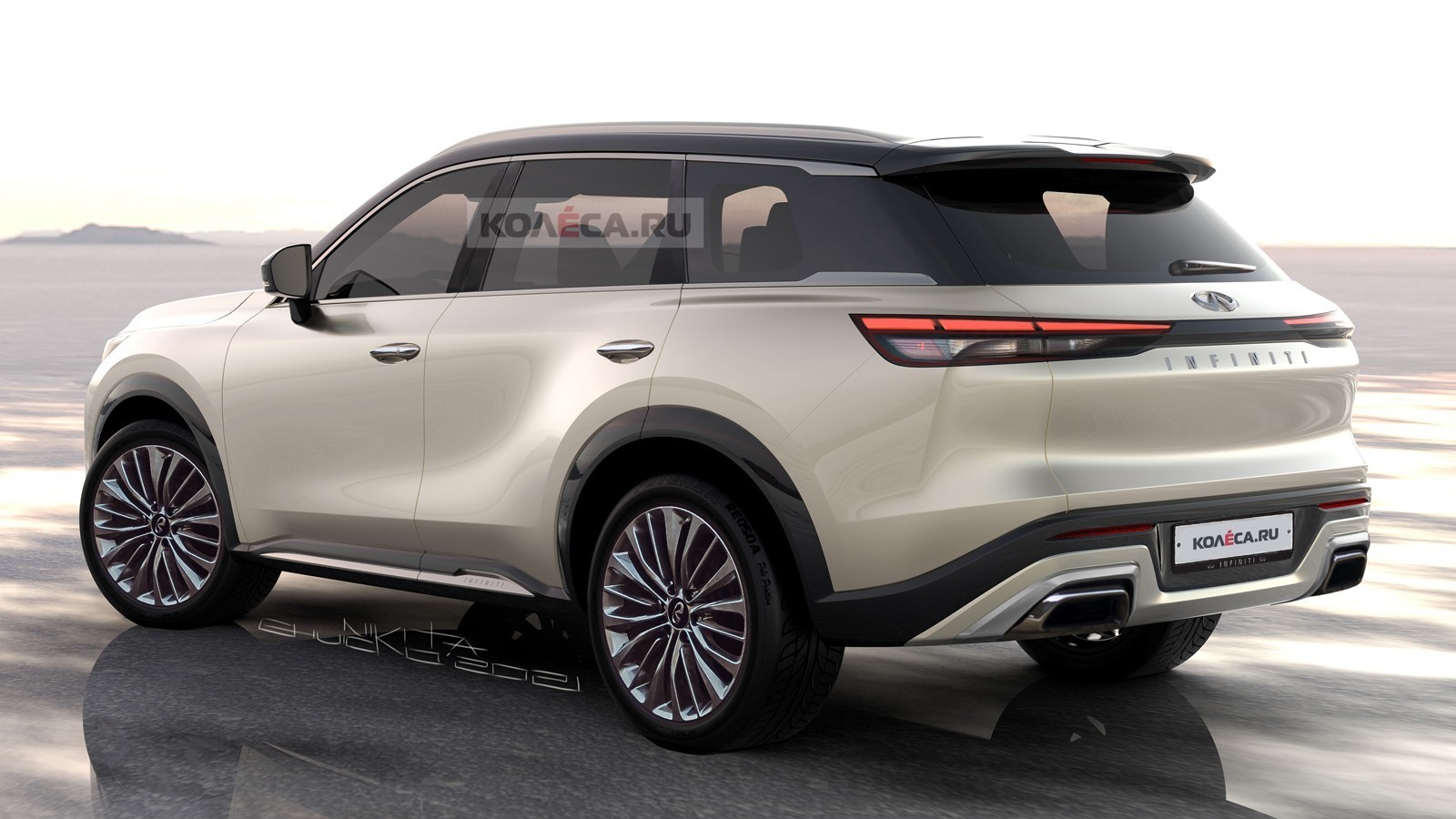 2022英菲尼迪QX60插图展示了生产型SUV的外观