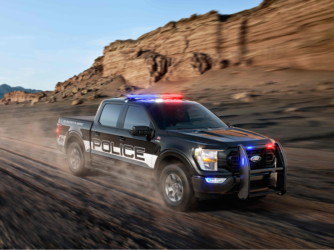 2021福特F-150警用响应器是120英里/小时的追赶等级皮卡