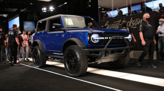 2021年福特Bronco VIN 001拍卖会以107.5万美元的落槌价结束