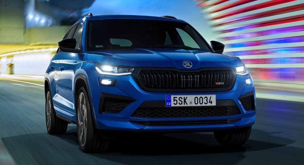 2021年斯柯达Kodiaq RS将双涡轮柴油换成242 HP 2.0L TSI汽油四缸