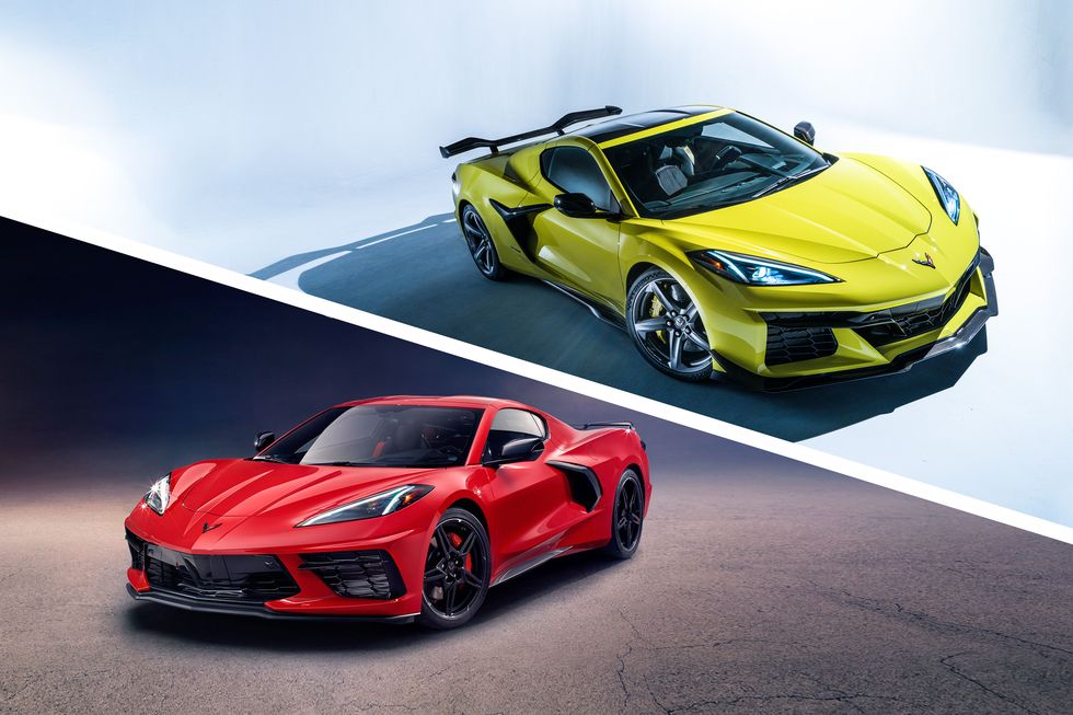 2023 年雪佛兰 C8 Corvette Z06 与 C8 Stingray 的比较