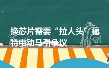 换芯片需要“拉人头”福特电动马引争议