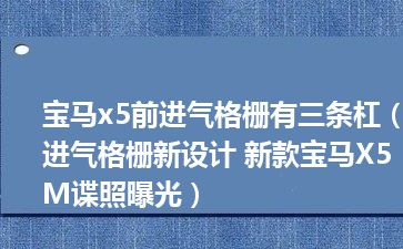 宝马x5前进气格栅有三条杠（进气格栅新设计 新款宝马X5 M谍照曝光）