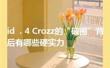 id  . 4 Crozz的“破圈”背后有哪些硬实力