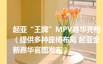 起亚“王牌”MPV嘉华亮相（提供多种座椅布局 起亚全新嘉华官图发布）
