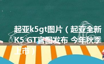 起亚k5gt图片（起亚全新K5 GT官图发布 今年秋季上市）