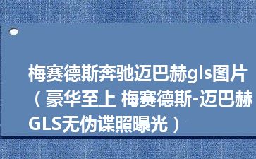 梅赛德斯奔驰迈巴赫gls图片（豪华至上 梅赛德斯-迈巴赫GLS无伪谍照曝光）