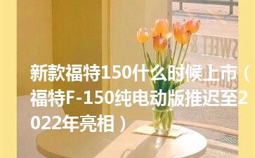 新款福特150什么时候上市（福特F-150纯电动版推迟至2022年亮相）