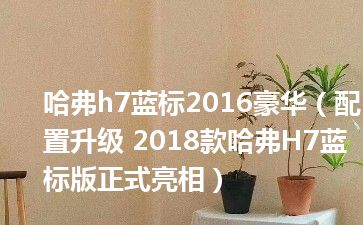 哈弗h7蓝标2016豪华（配置升级 2018款哈弗H7蓝标版正式亮相）