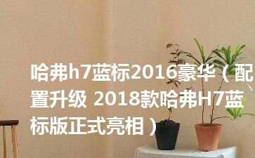 哈弗h7蓝标2016豪华（配置升级 2018款哈弗H7蓝标版正式亮相）