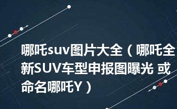 哪吒suv图片大全（哪吒全新SUV车型申报图曝光 或命名哪吒Y）