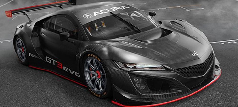 阿库拉展示了新的NSX GT3赛车在赛道上