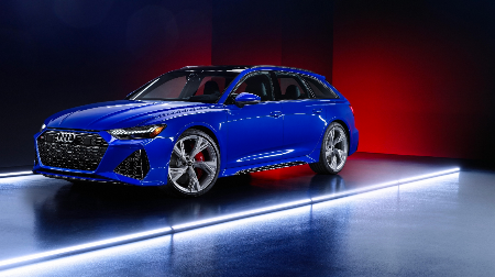 蓝色的2021奥迪RS 6 Avant“ RS Tribute Edition”售价$ 136,800