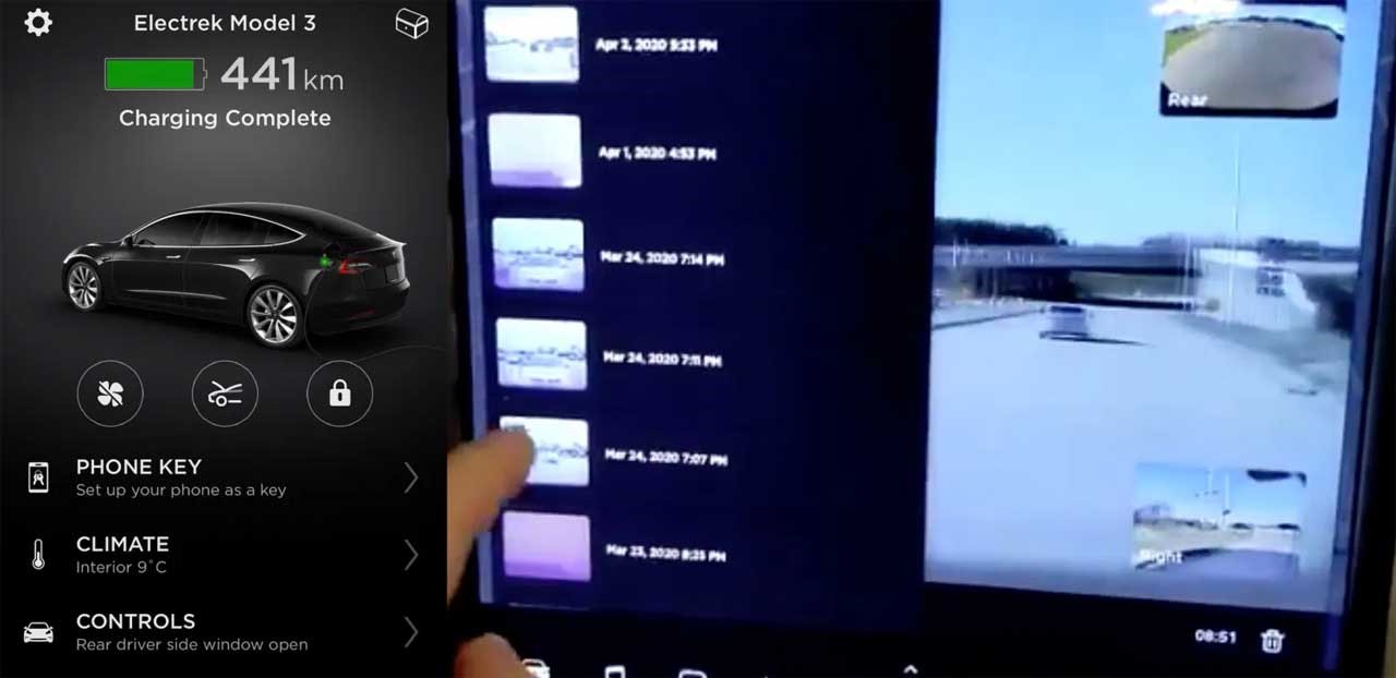 特斯拉更新将允许司机远程查看摄像头