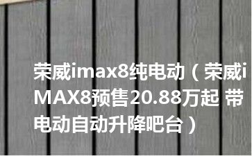 荣威imax8纯电动（荣威iMAX8预售20.88万起 带电动自动升降吧台）